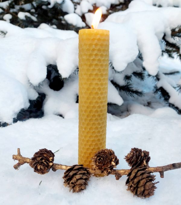 natūralaus vaško žvakės