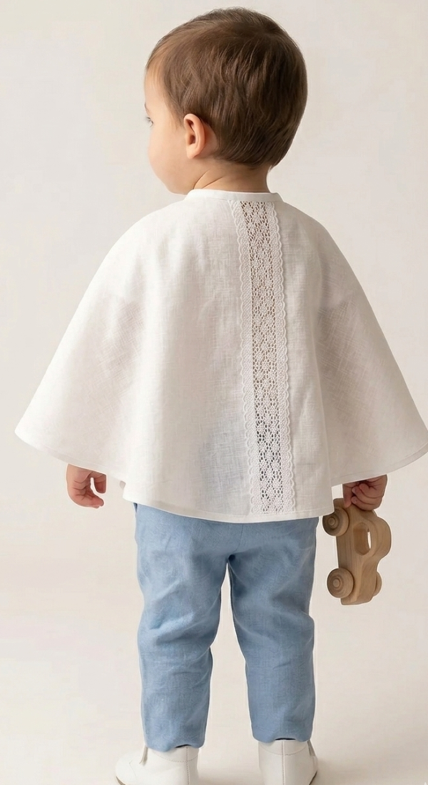 Puošni Krikšto skraistė iš natūralaus lino