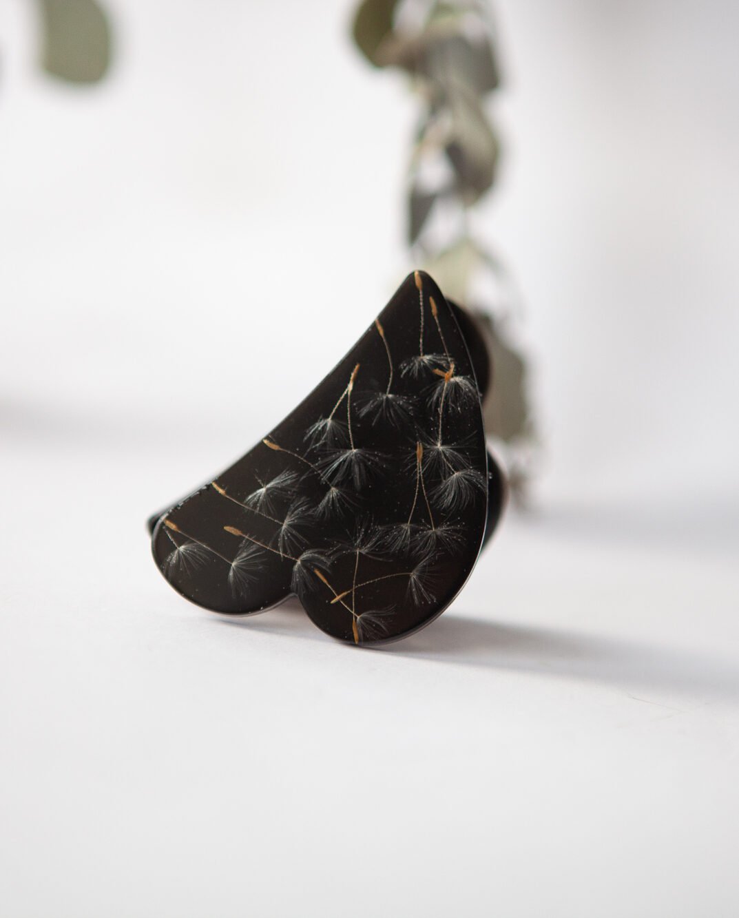 Plaukų segtukas - žnyplės su pienės pūkais - Image 5