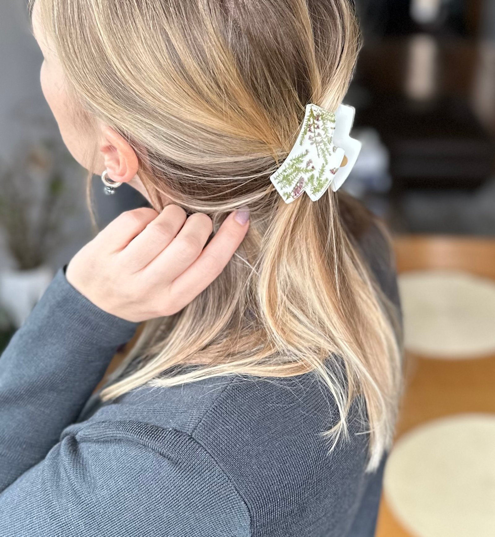 Segtukas - žnyplės plaukams su tikrais augalais - Image 2