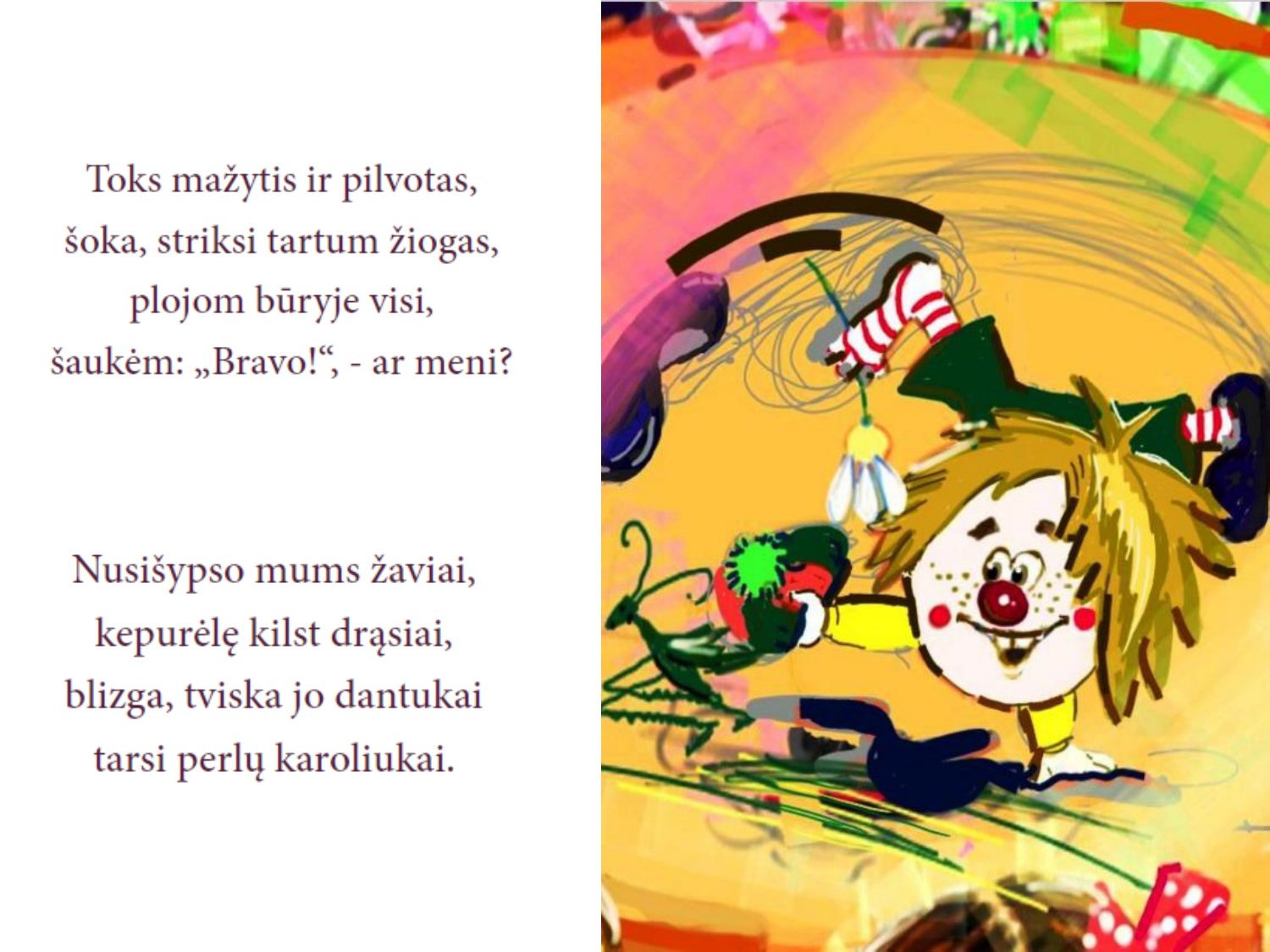 Knygelė vaikams lietuvių ir anglų k. „Klounas Tukas“ - Image 4