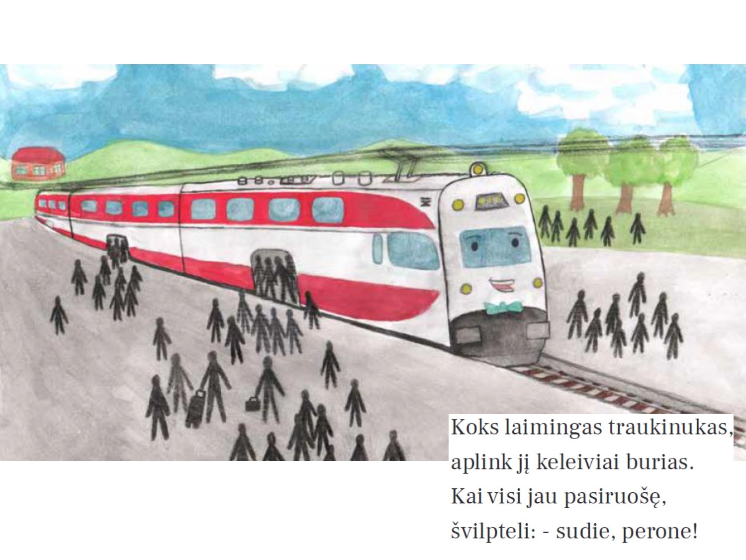 Knygelė vaikams lietuvių ir anglų k. „Traukinukas Elgiukas“ - Image 3