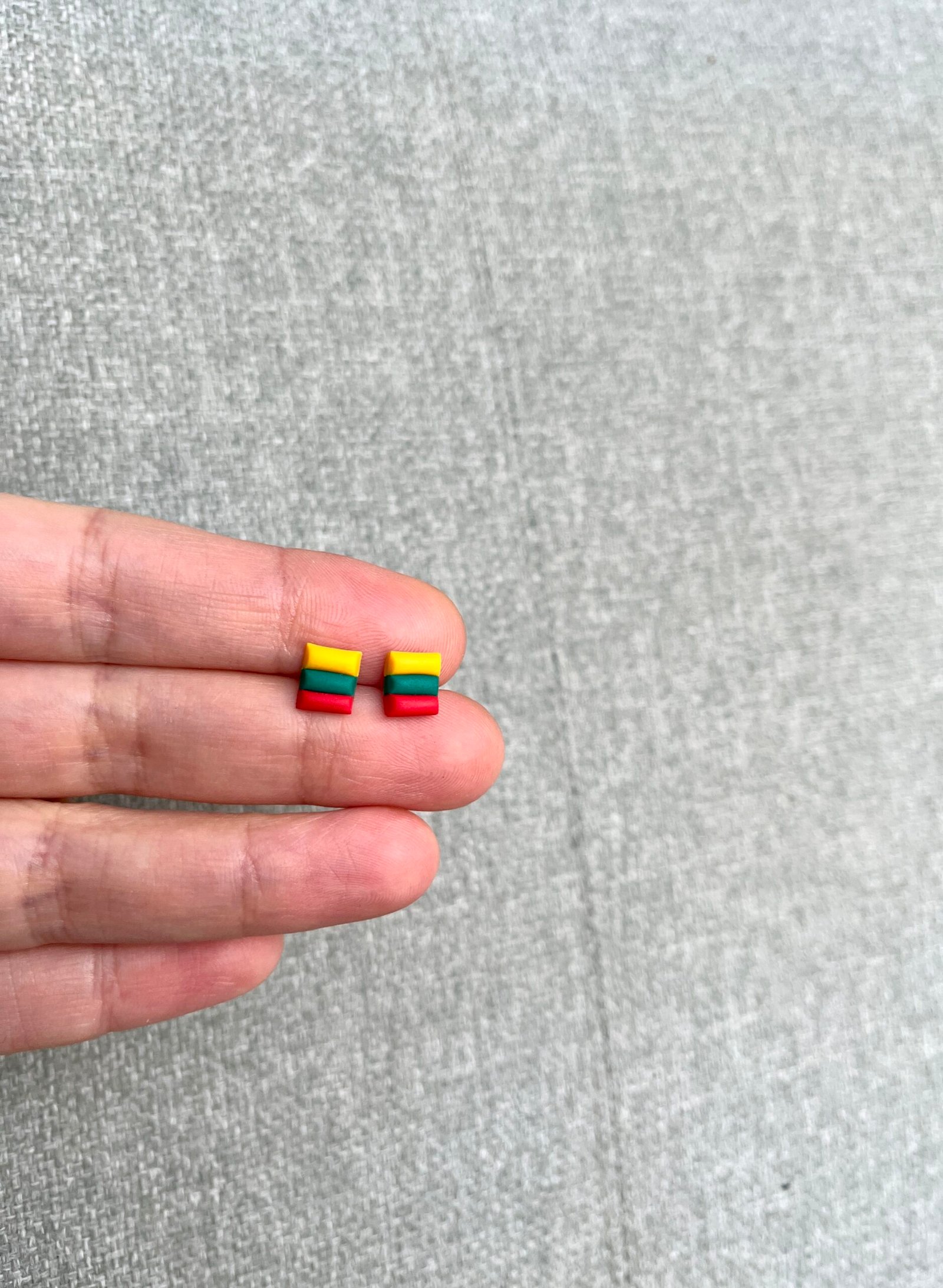 Maži rankų darbo auskarai ir pakabukas „Lietuva“ - Image 8