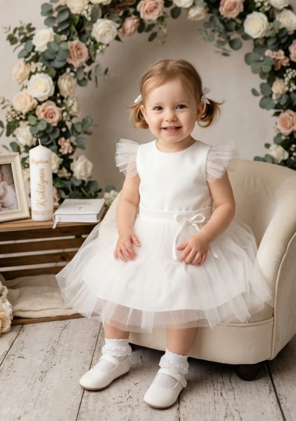 baltos puosnios sukneles