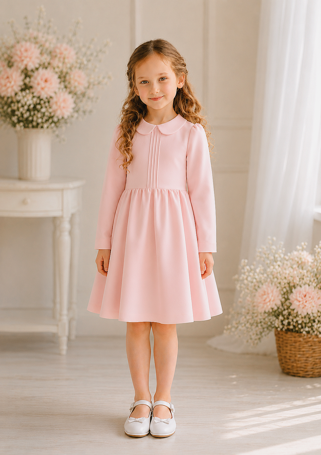Elegantiška rožinė suknelė mergaitei - Image 4